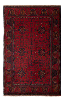 Tappeto afgano - Kunduz - 201 x 126 cm - rosso