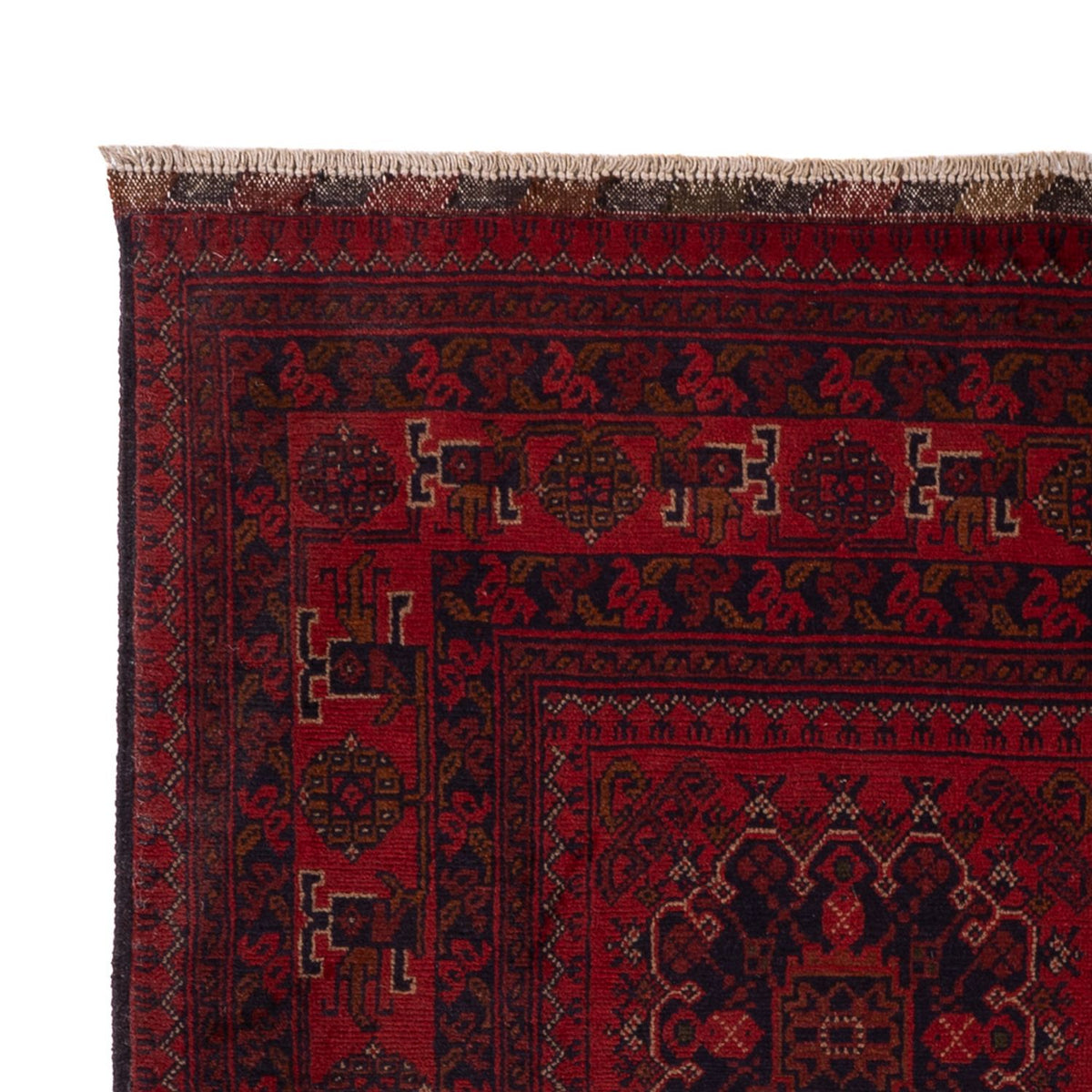 Tappeto afgano - Kunduz - 202 x 127 cm - rosso