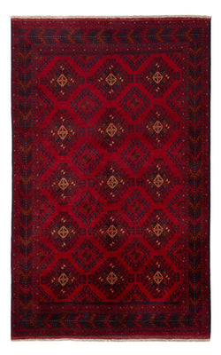 Tappeto afgano - Kunduz - 207 x 125 cm - rosso