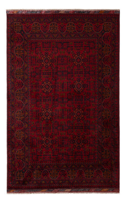 Tappeto afgano - Kunduz - 197 x 127 cm - rosso scuro