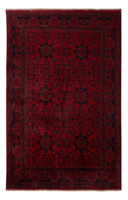 Tappeto afgano - Kunduz - 199 x 124 cm - rosso scuro