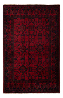 Tappeto afgano - Kunduz - 201 x 129 cm - rosso scuro