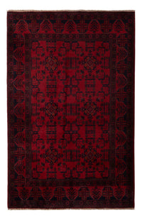 Tappeto afgano - Kunduz - 201 x 129 cm - rosso scuro
