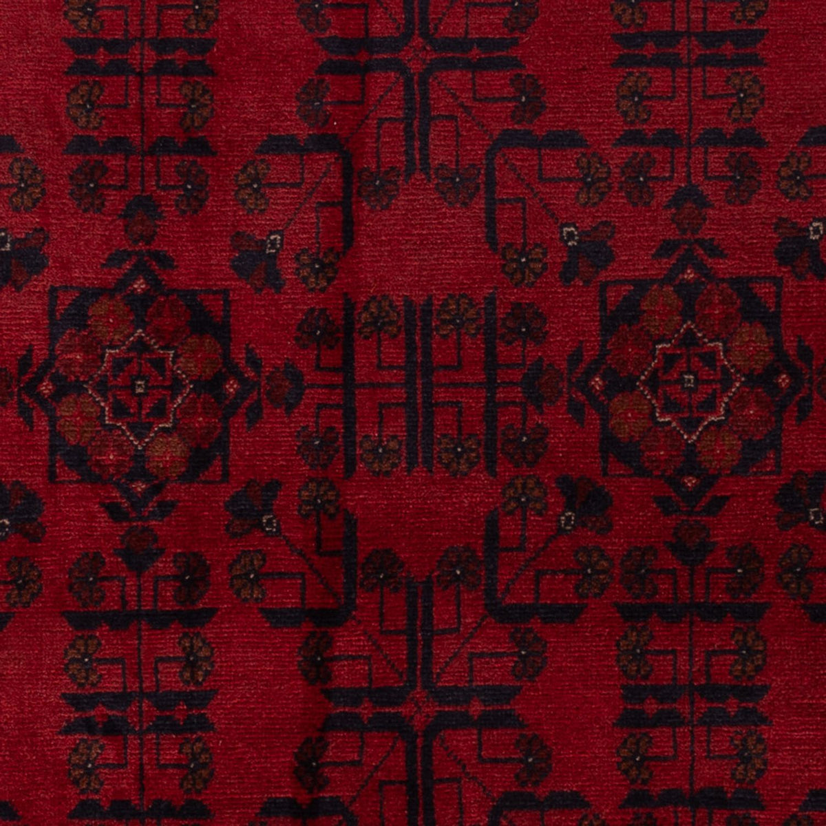 Tappeto afgano - Kunduz - 201 x 129 cm - rosso scuro