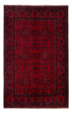 Tappeto afgano - Kunduz - 201 x 126 cm - rosso scuro