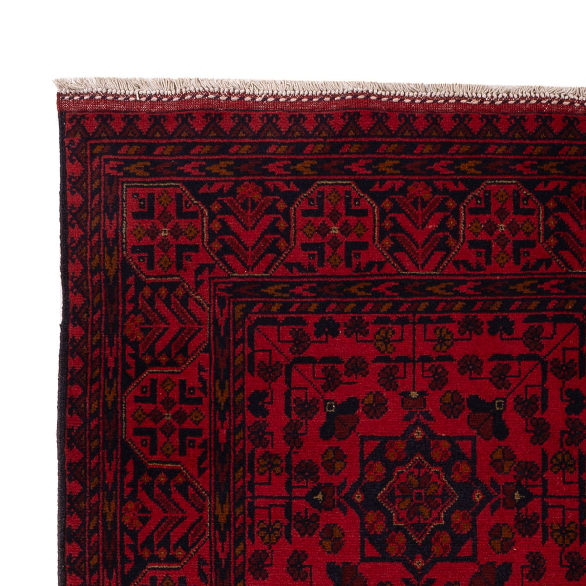 Tappeto afgano - Kunduz - 200 x 127 cm - rosso scuro