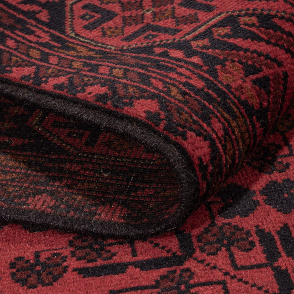 Tappeto afgano - Kunduz - 200 x 127 cm - rosso scuro