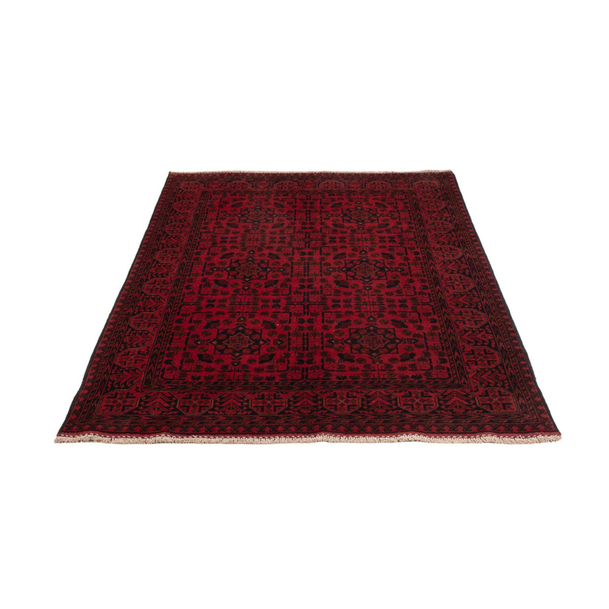 Tappeto afgano - Kunduz - 200 x 127 cm - rosso scuro