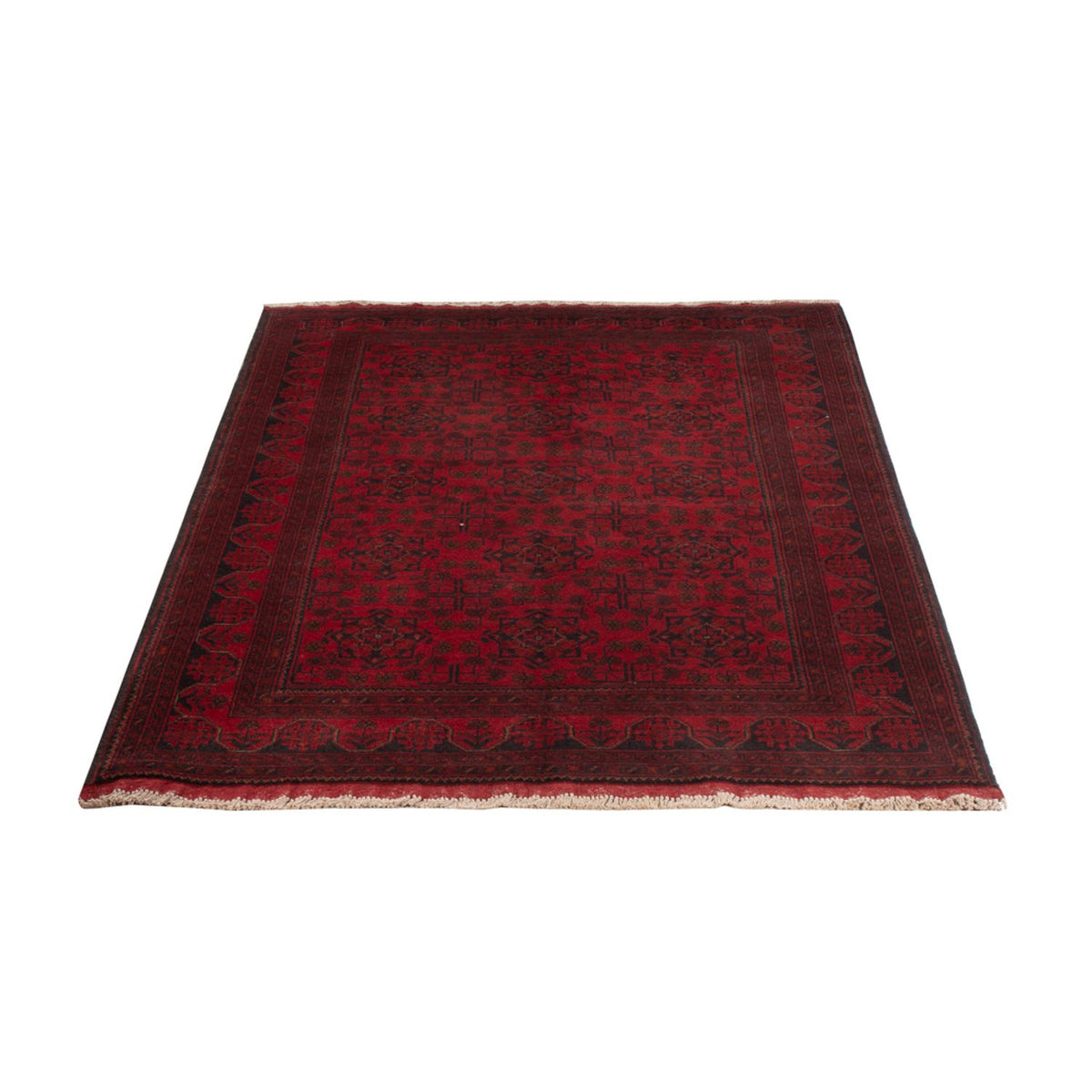 Tappeto afgano - Kunduz - 195 x 123 cm - rosso scuro