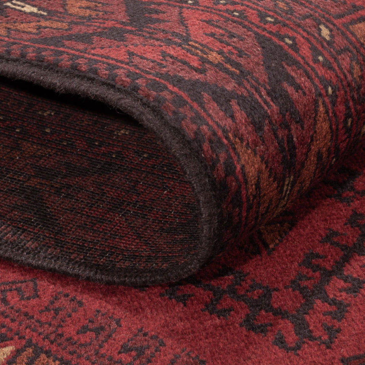 Tappeto afgano - Kunduz - 195 x 125 cm - rosso scuro