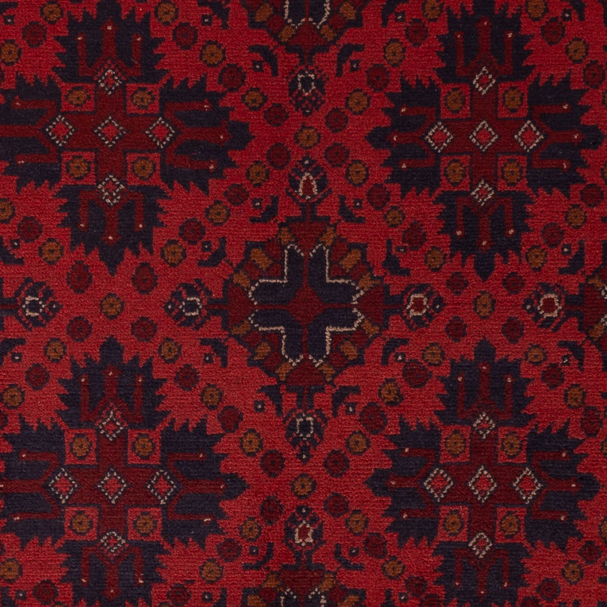 Tappeto afgano - Kunduz - 198 x 124 cm - rosso scuro