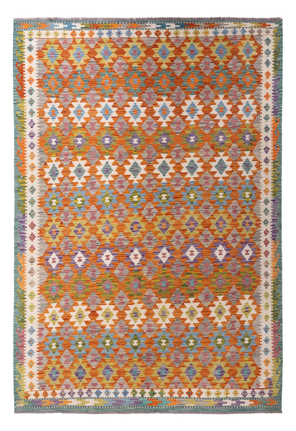 Tappeto Kelim - Splash - 298 x 206 cm - multicolore