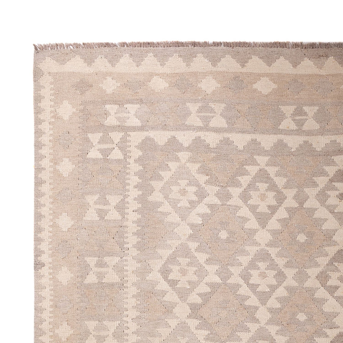 Tappeto Kelim - Splash - 301 x 210 cm - grigio chiaro