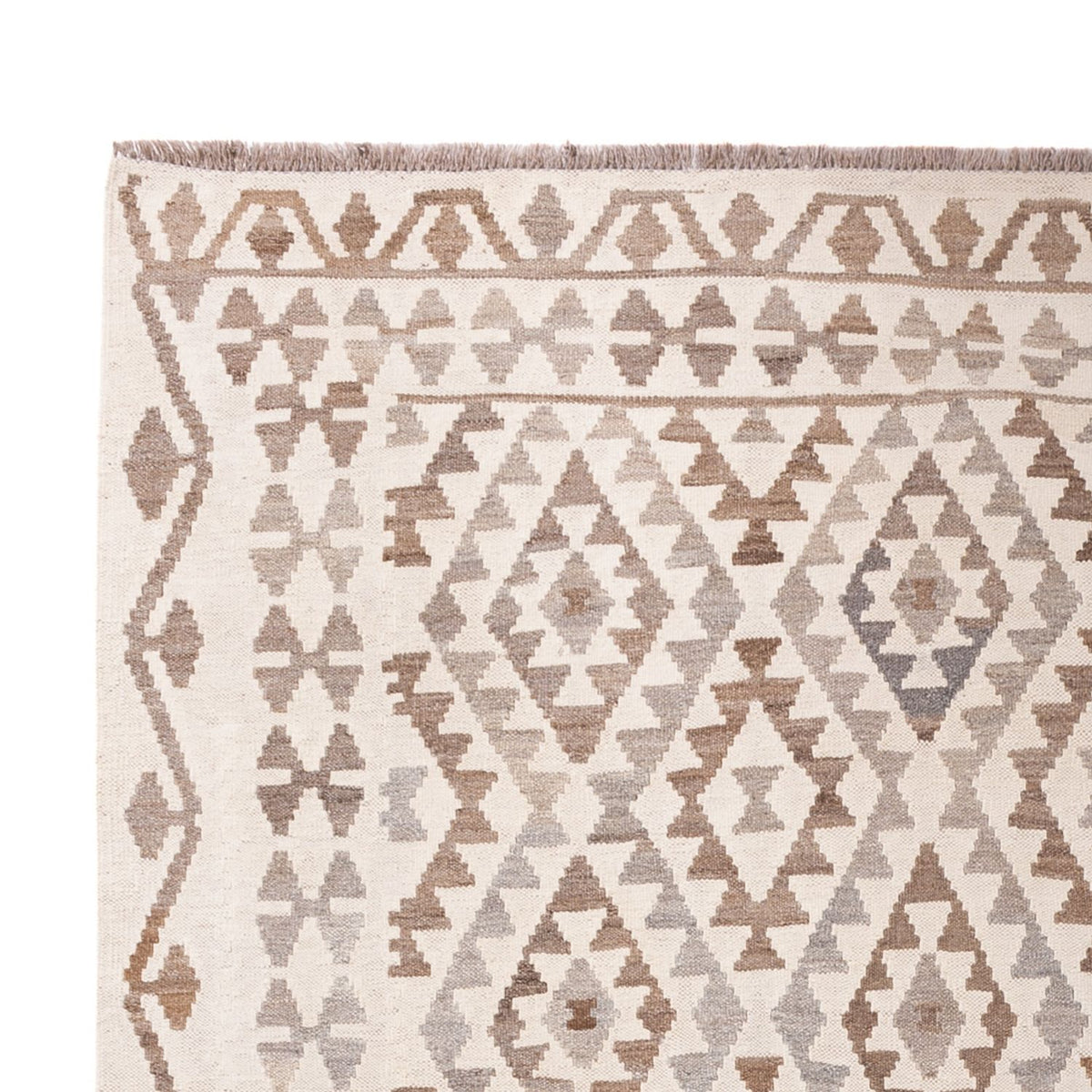 Tappeto Kelim - Splash - 289 x 201 cm - grigio chiaro