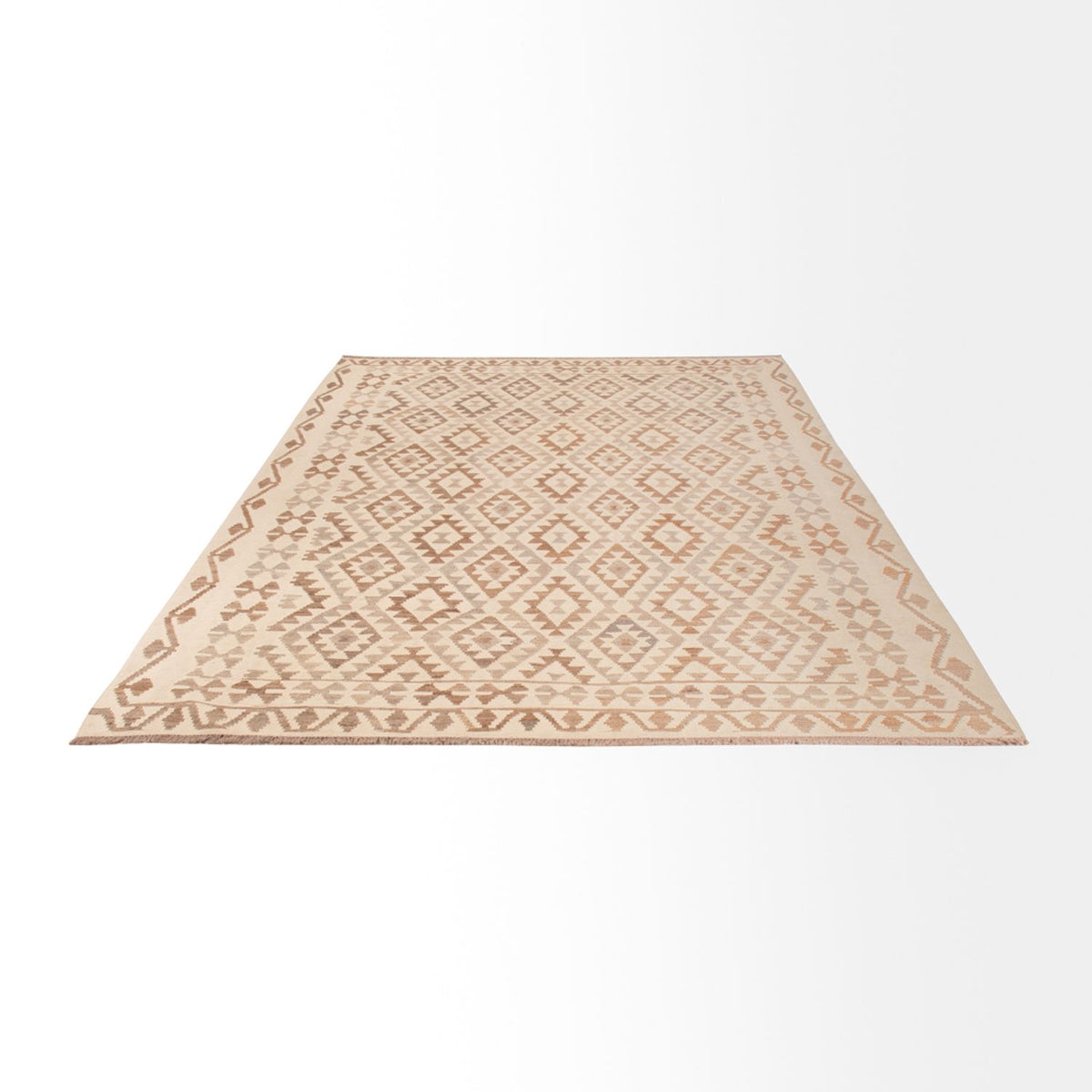 Tappeto Kelim - Splash - 289 x 201 cm - grigio chiaro