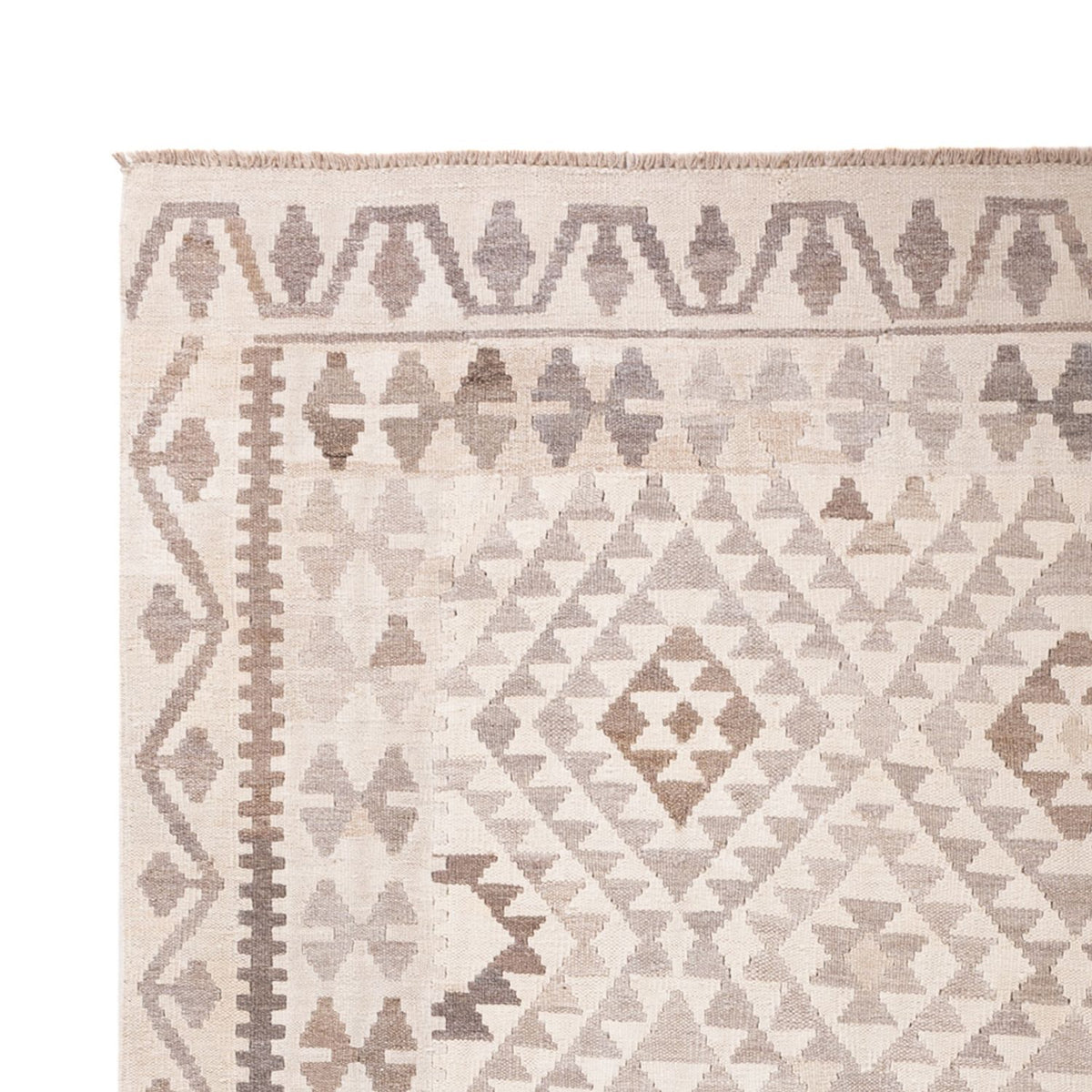 Tappeto Kelim - Splash - 286 x 202 cm - grigio chiaro