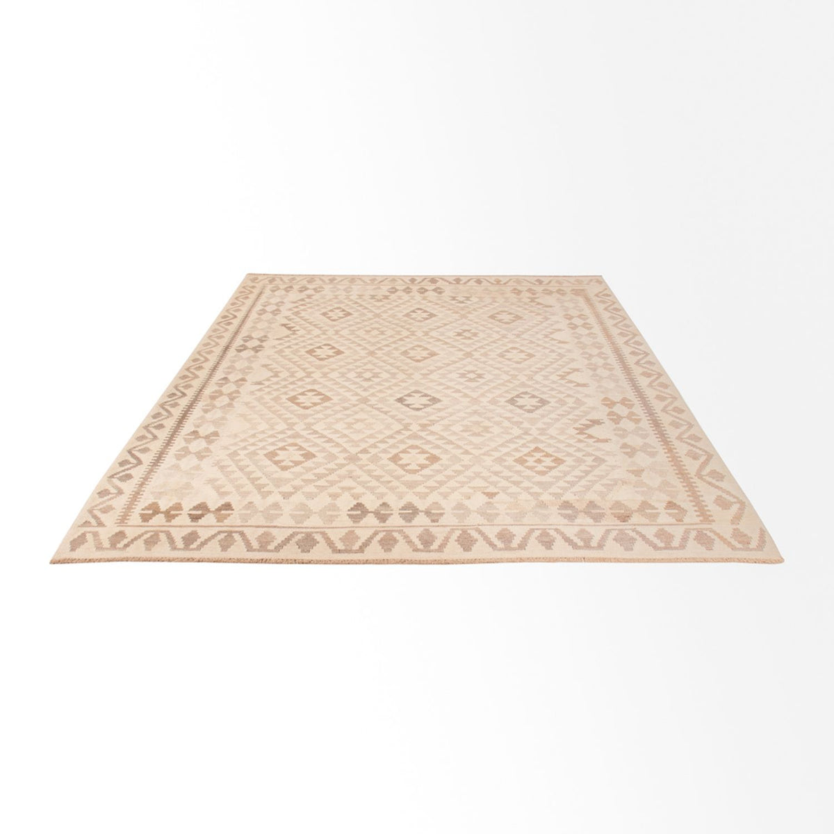 Tappeto Kelim - Splash - 286 x 202 cm - grigio chiaro