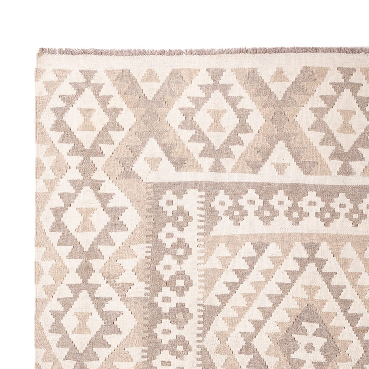 Tappeto Kelim - Splash - 281 x 200 cm - grigio chiaro