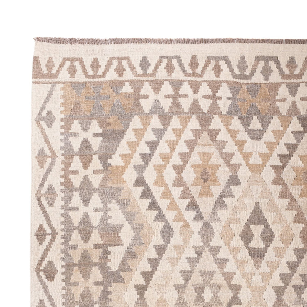 Tappeto Kelim - Splash - 291 x 207 cm - grigio chiaro