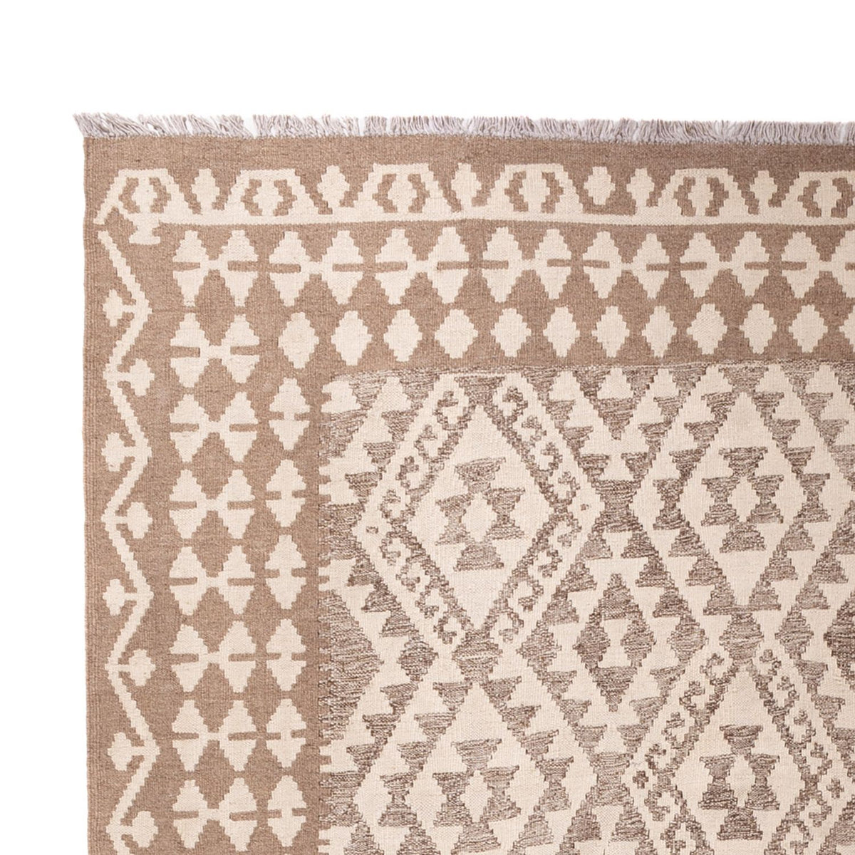 Tappeto Kelim - Splash - 301 x 206 cm - grigio chiaro