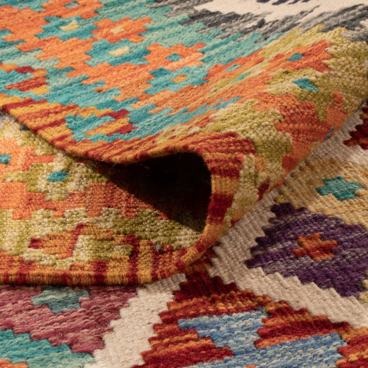 Tappeto Kelim - Splash - 307 x 205 cm - multicolore