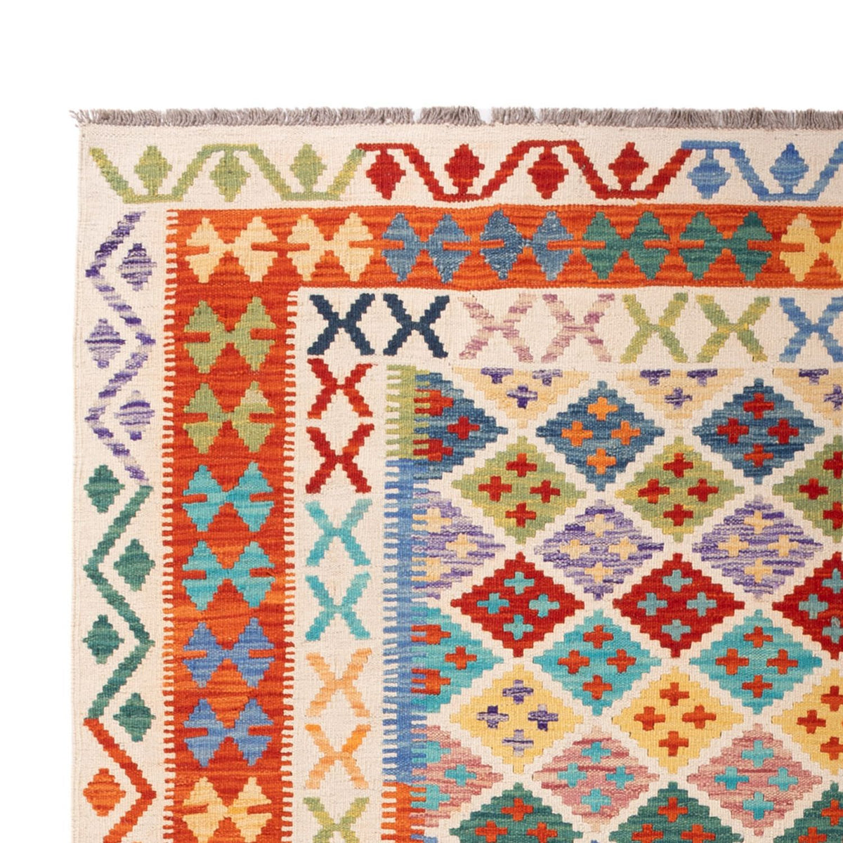 Tappeto Kelim - Splash - 304 x 209 cm - multicolore