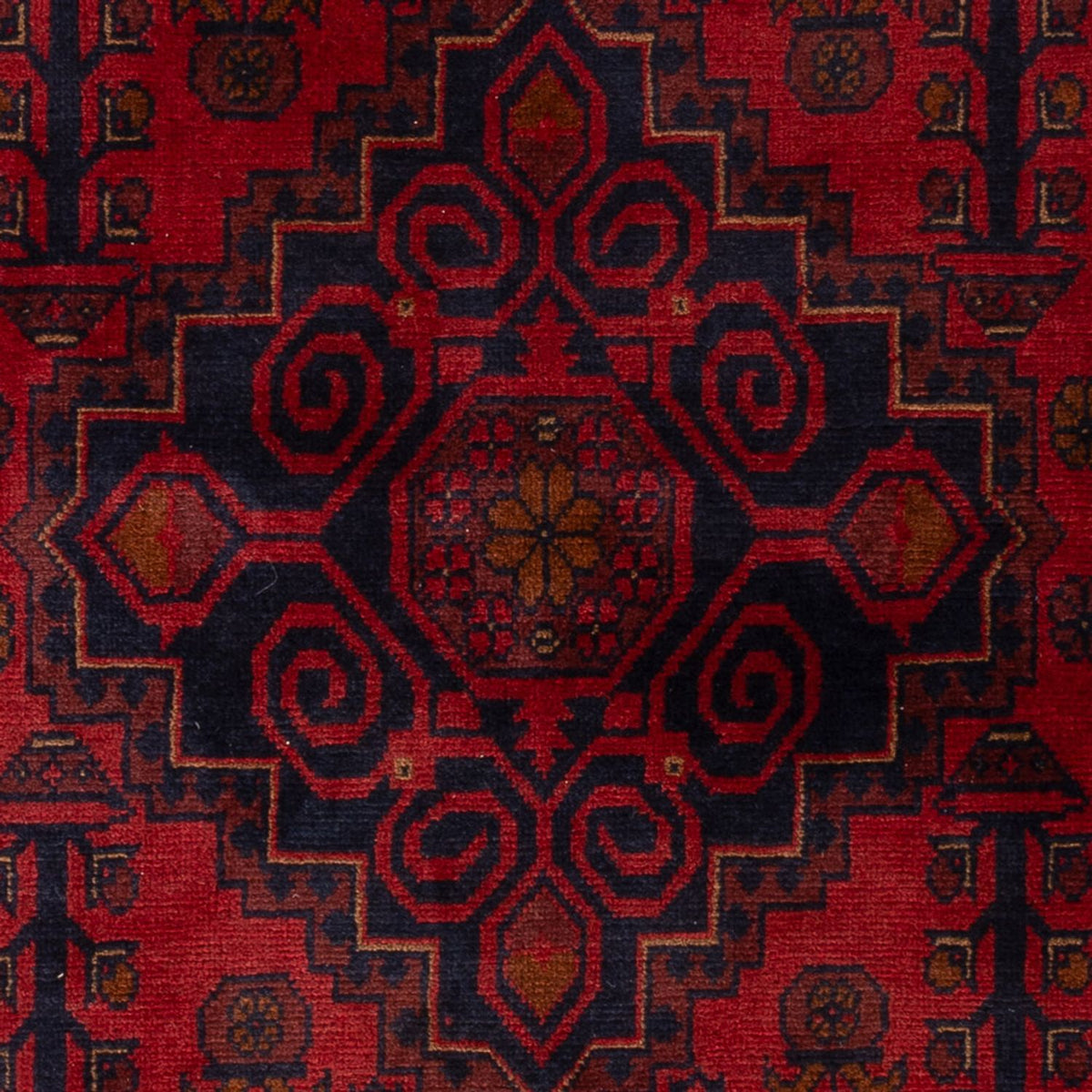 Tappeto afgano - Kunduz - 197 x 128 cm - rosso