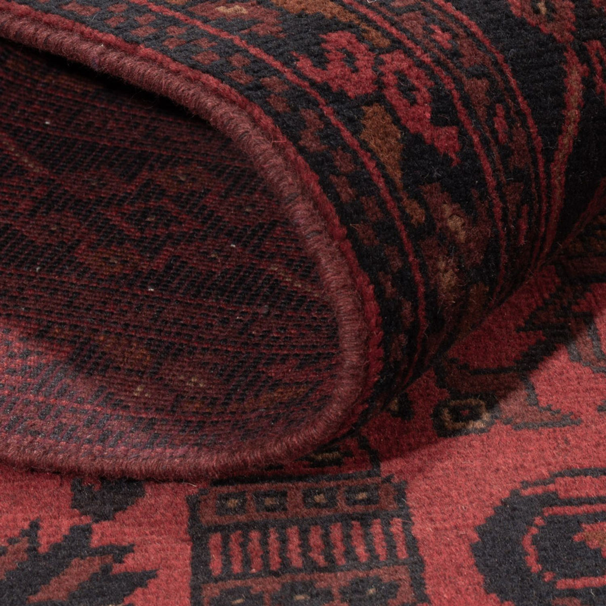 Tappeto afgano - Kunduz - 197 x 128 cm - rosso