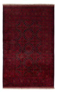 Tappeto afgano - Kunduz - 201 x 128 cm - rosso scuro