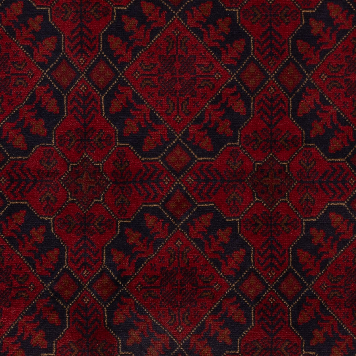 Tappeto afgano - Kunduz - 201 x 128 cm - rosso scuro