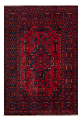 Tappeto afgano - Kunduz - 197 x 127 cm - rosso scuro
