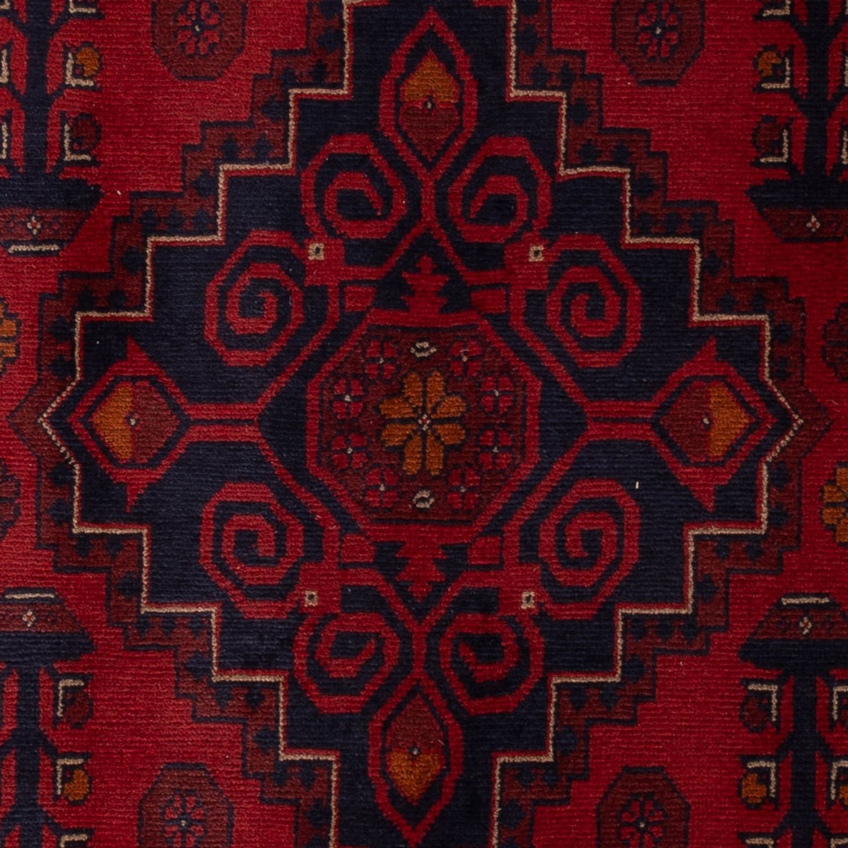 Tappeto afgano - Kunduz - 197 x 127 cm - rosso scuro