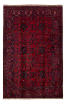 Tappeto afgano - Kunduz - 199 x 132 cm - rosso scuro