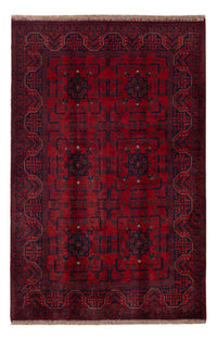 Tappeto afgano - Kunduz - 199 x 132 cm - rosso scuro