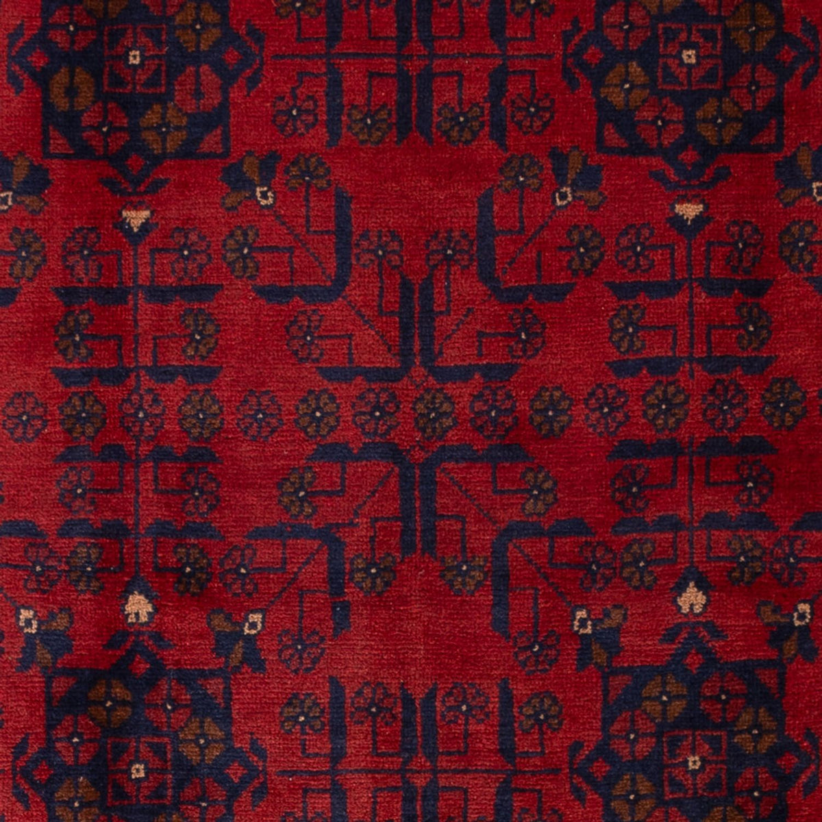 Tappeto afgano - Kunduz - 199 x 132 cm - rosso scuro