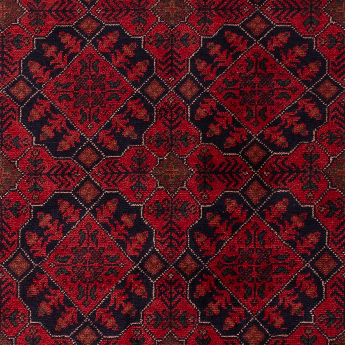 Tappeto afgano - Kunduz - 198 x 125 cm - rosso scuro