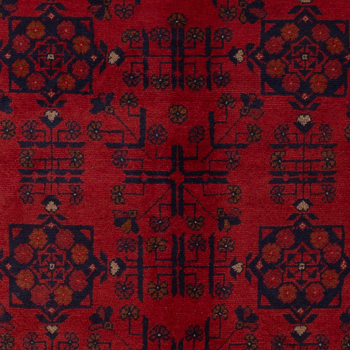 Tappeto afgano - Kunduz - 198 x 130 cm - rosso scuro