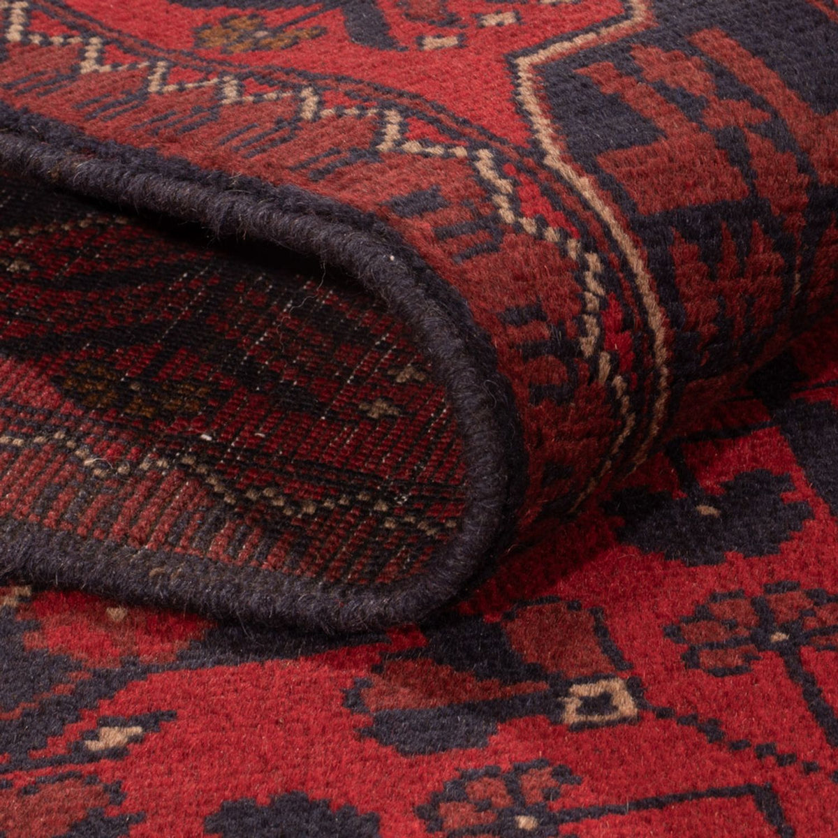 Tappeto afgano - Kunduz - 196 x 121 cm - rosso scuro