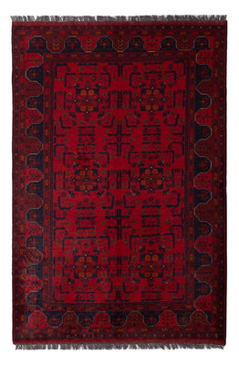 Tappeto afgano - Kunduz - 189 x 129 cm - rosso scuro
