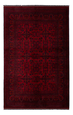Tappeto afgano - Kunduz - 198 x 129 cm - rosso scuro