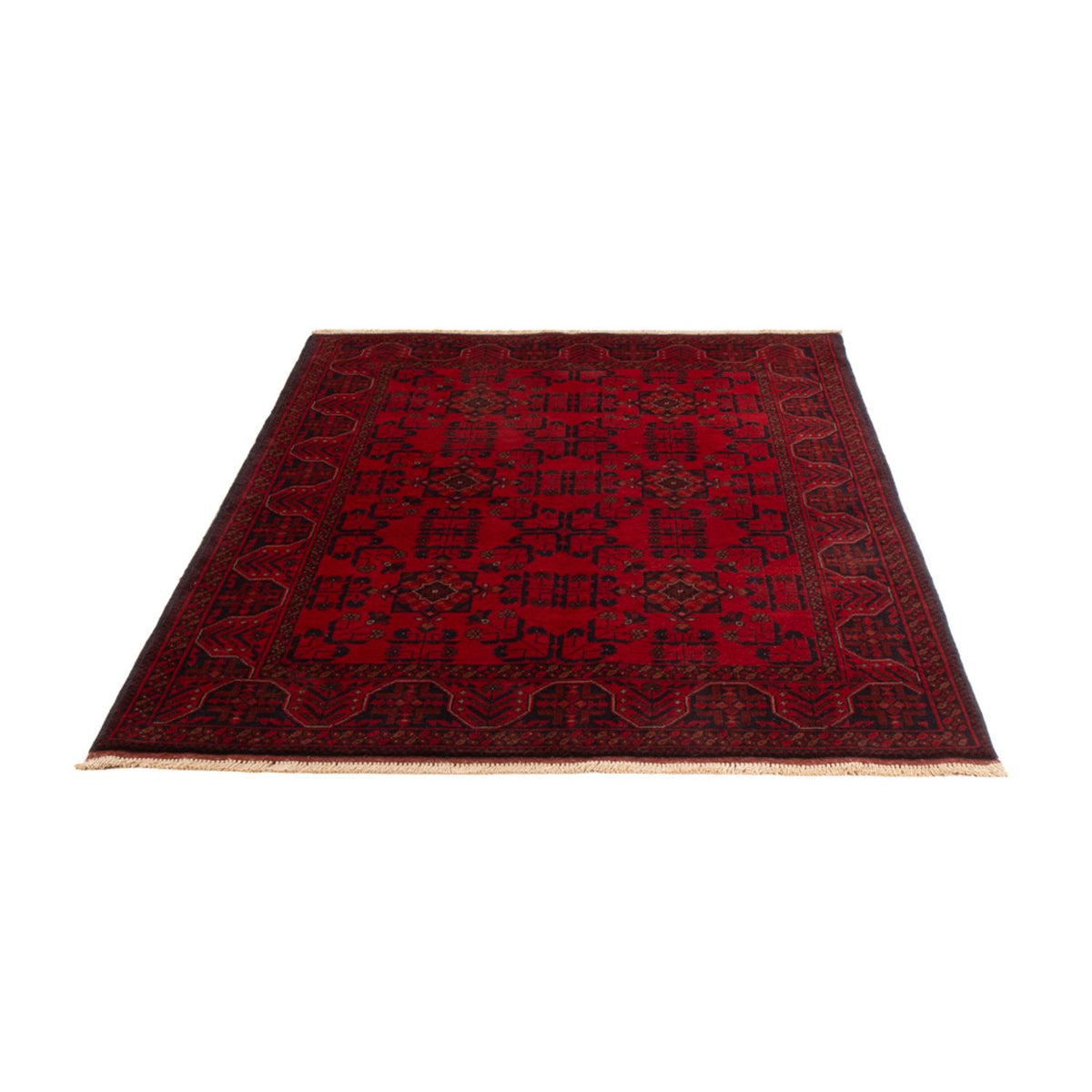 Tappeto afgano - Kunduz - 195 x 125 cm - rosso scuro