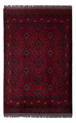 Tappeto afgano - Kunduz - 190 x 128 cm - rosso scuro