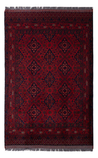 Tappeto afgano - Kunduz - 190 x 128 cm - rosso scuro