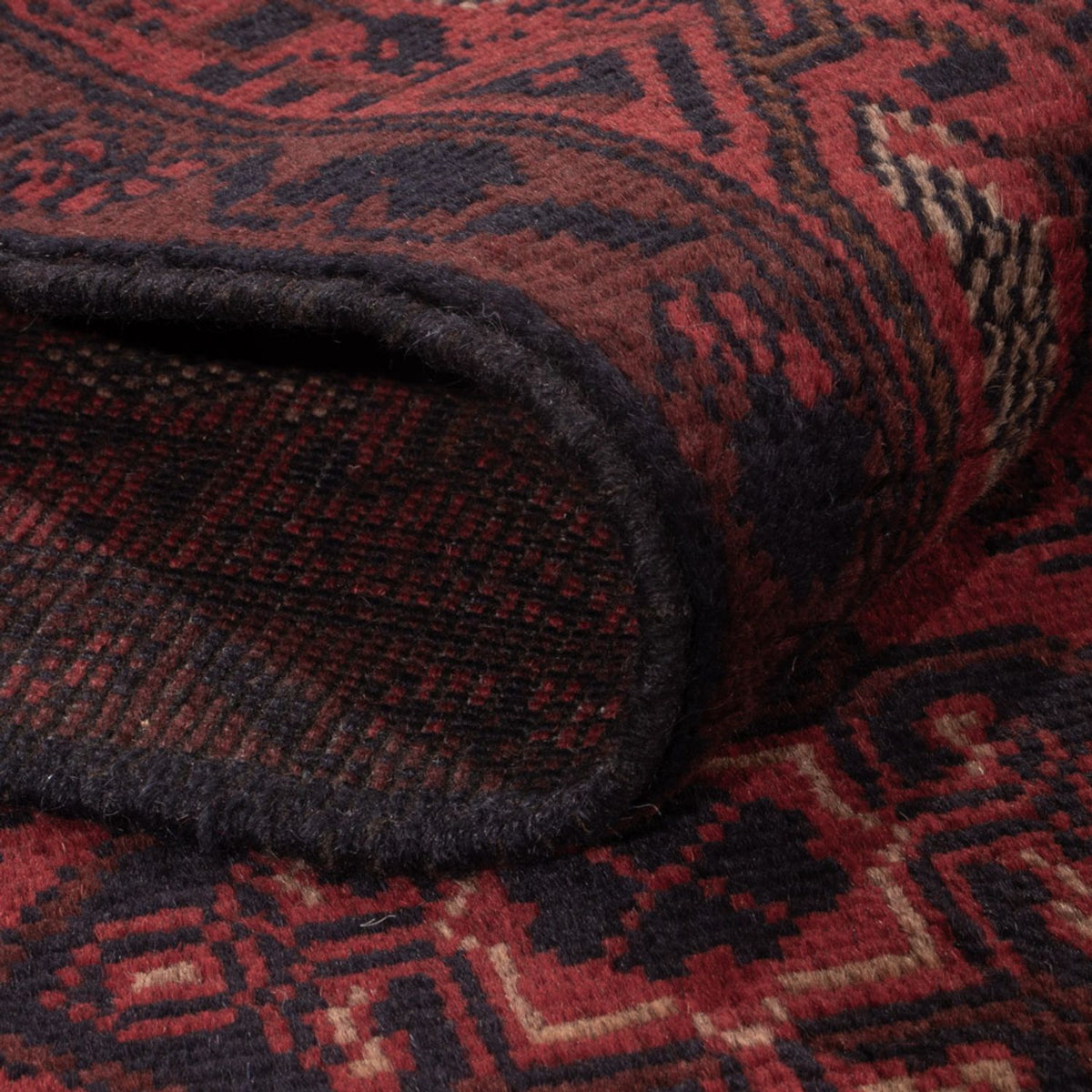 Tappeto afgano - Kunduz - 190 x 128 cm - rosso scuro