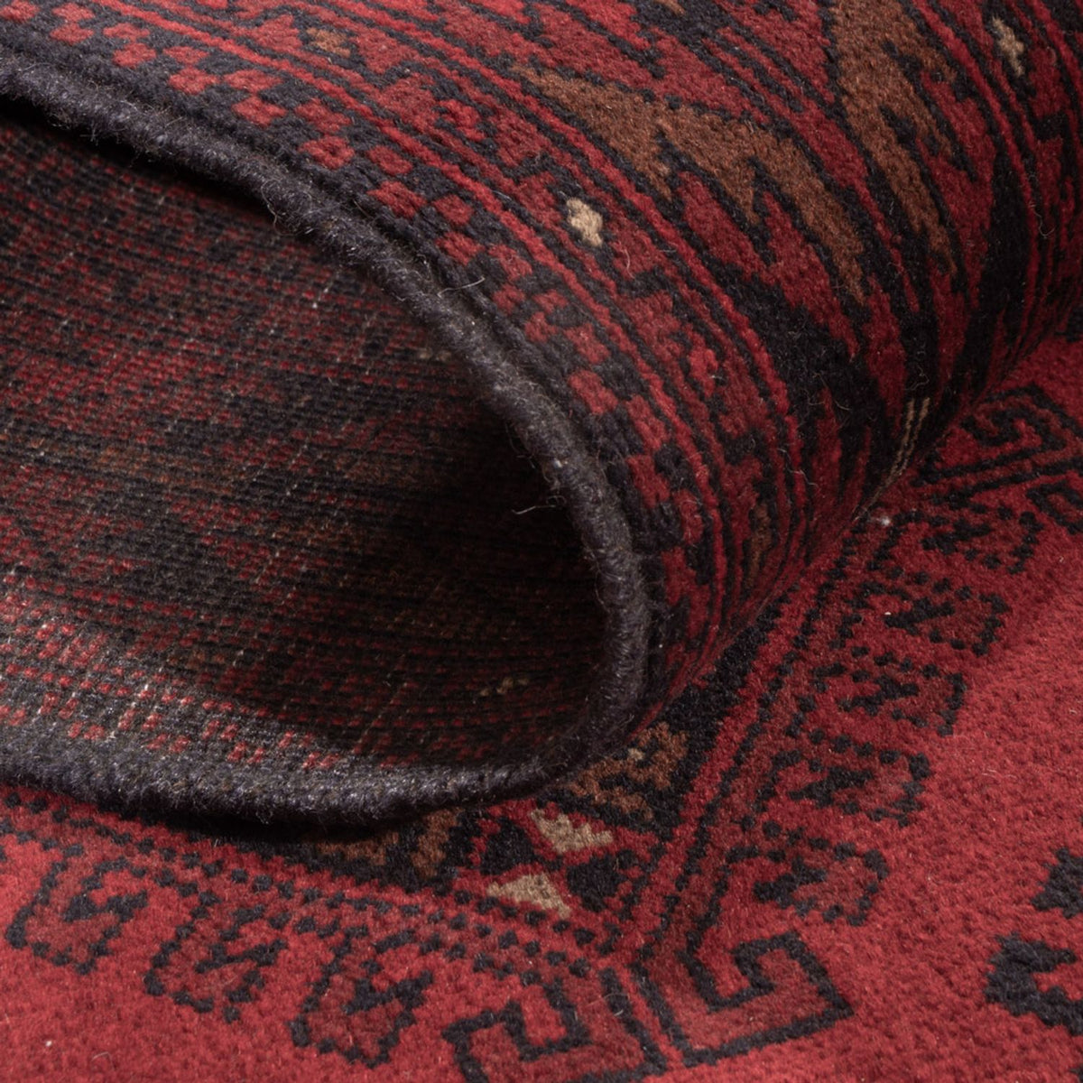 Tappeto afgano - Kunduz - 196 x 129 cm - rosso scuro