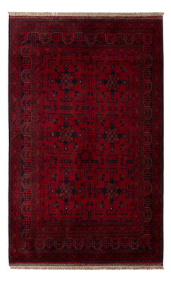 Tappeto afgano - Kunduz - 201 x 130 cm - rosso scuro
