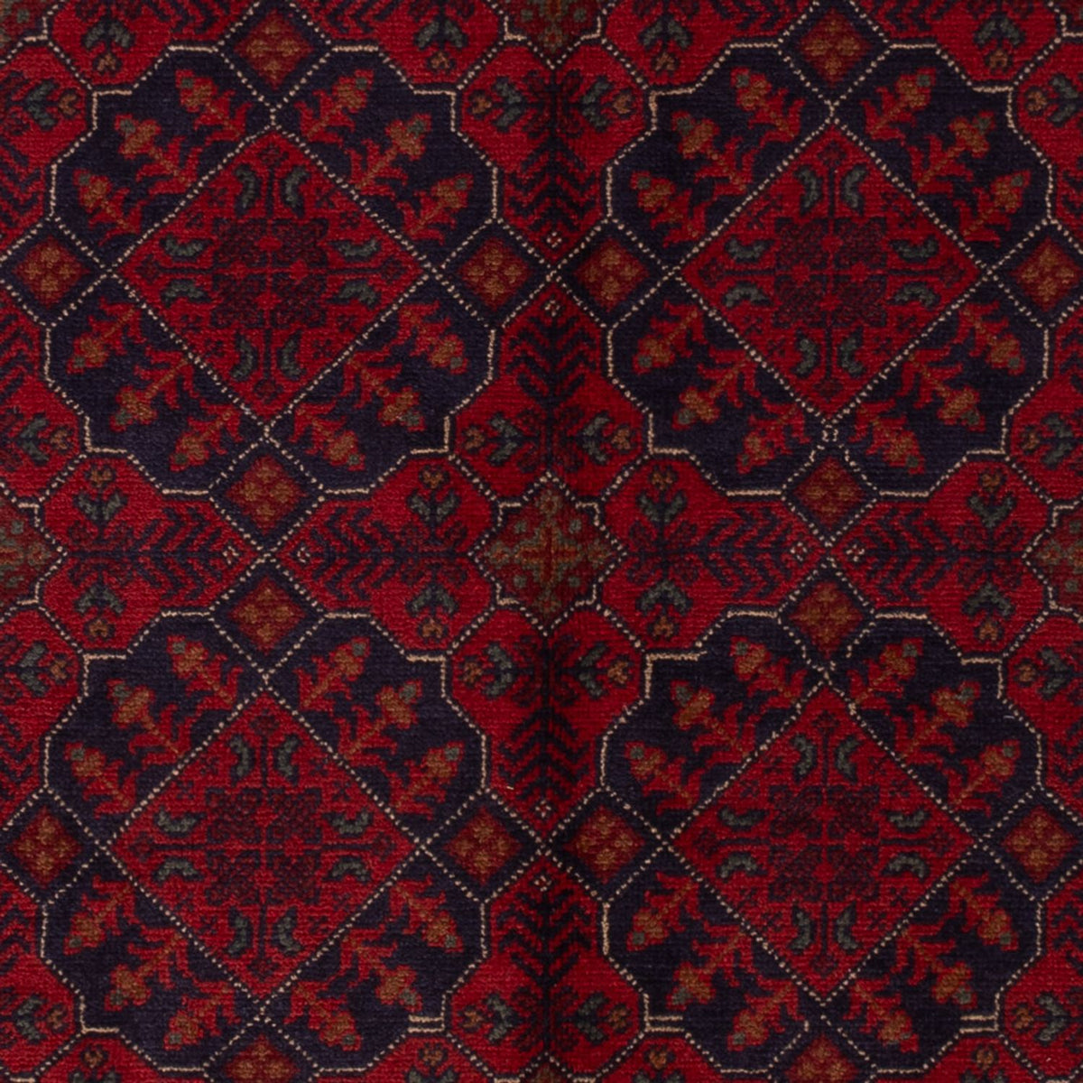 Tappeto afgano - Kunduz - 196 x 123 cm - rosso scuro