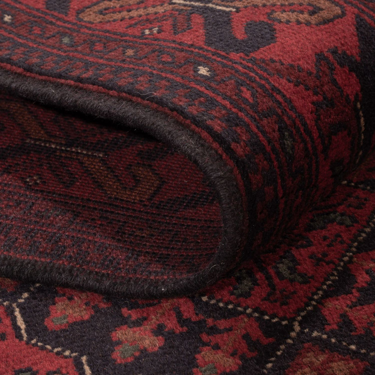 Tappeto afgano - Kunduz - 196 x 123 cm - rosso scuro