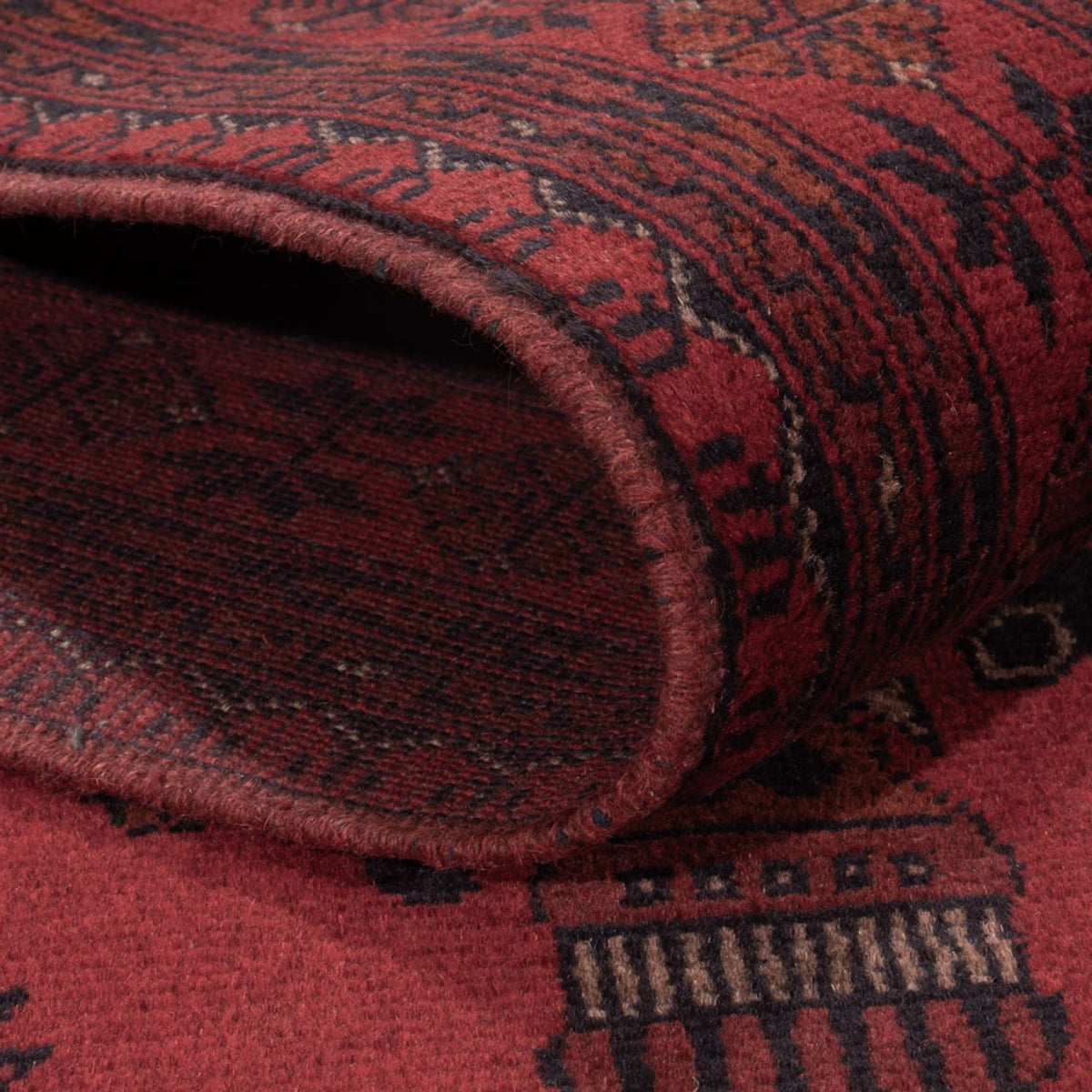 Tappeto afgano - Kunduz - 190 x 121 cm - rosso scuro