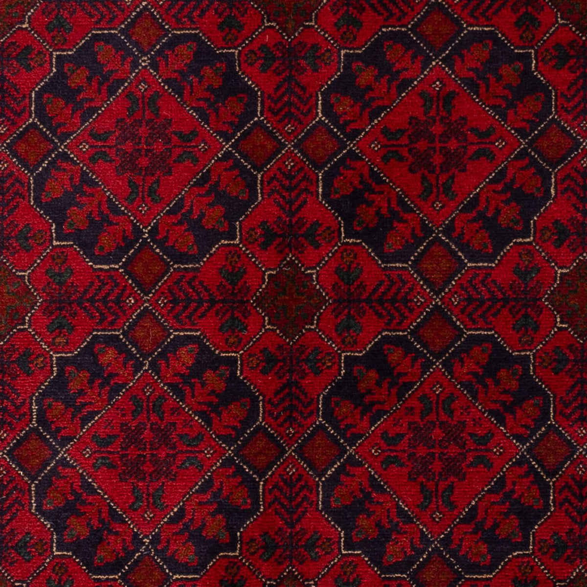 Tappeto afgano - Kunduz - 195 x 123 cm - rosso scuro